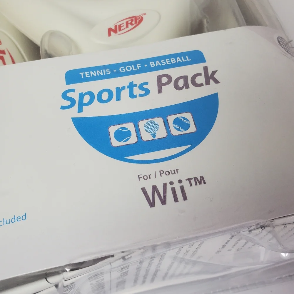 Nintendo Wii Sports Pack Red Tennis Baseball & Golf NERF New Sealed